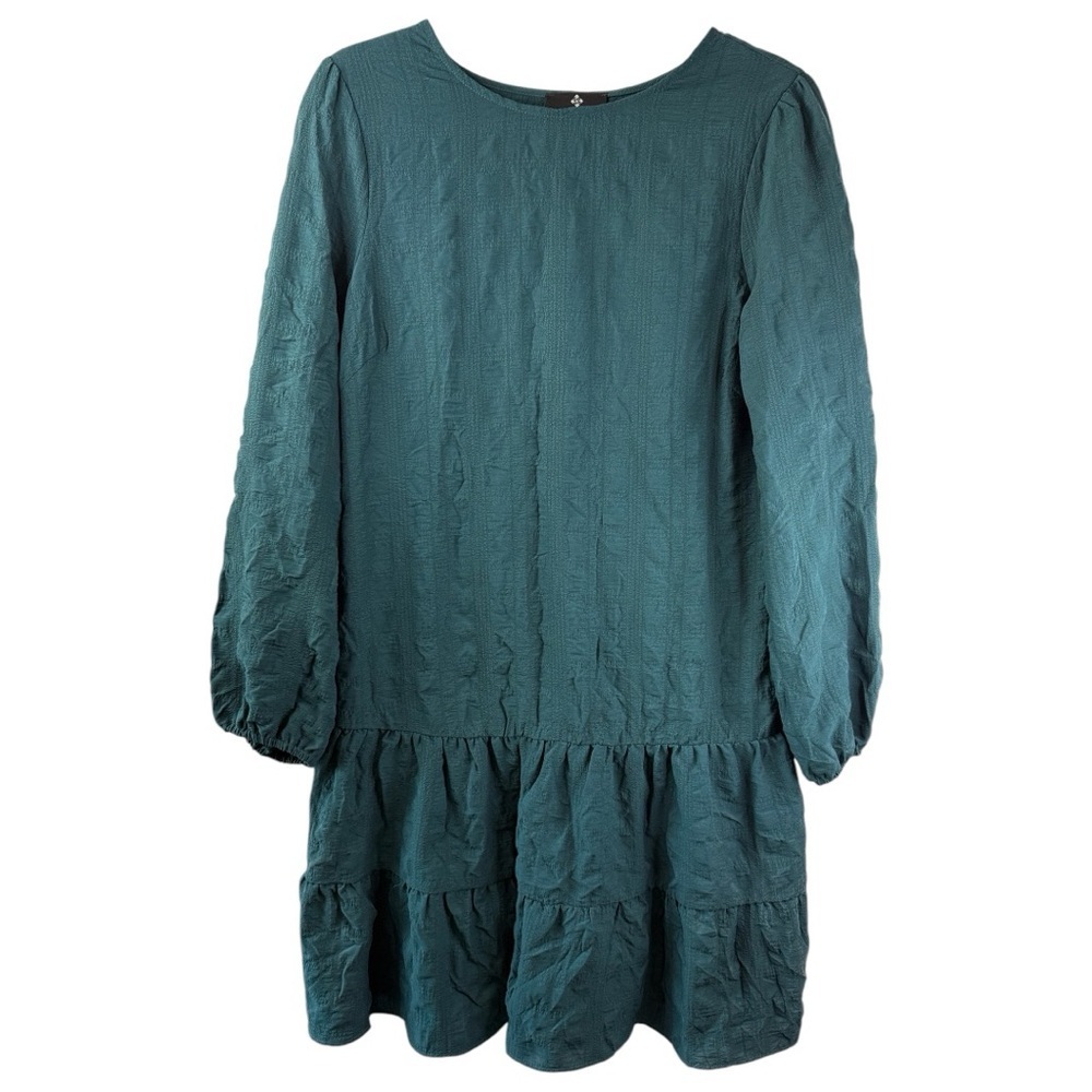 Ronni Nicole Women's Drop Waist Long Sleeve Green Dress‎ S Minimalist Preppy